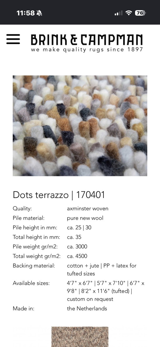 Tapis Brink and Campman Dots Terrazzo – Brink & Campman, vloerkleden en tapijten, Wool (photo 2 of 10)