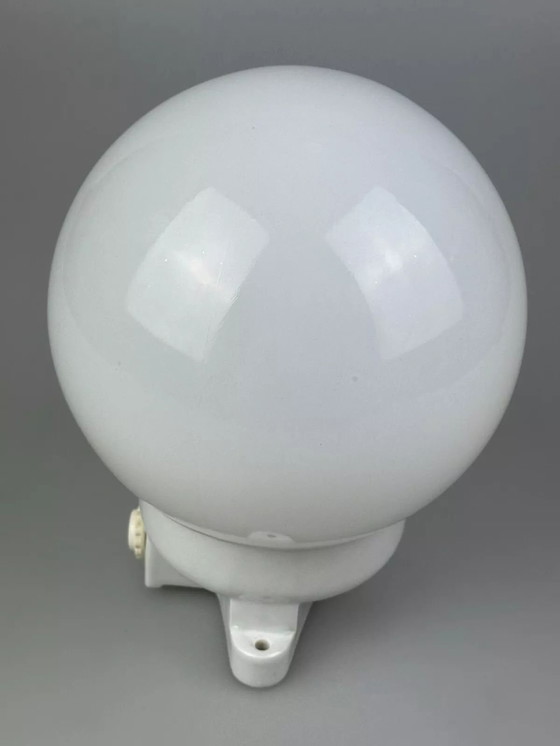 Image 1 of 50s 60s lamp lamp wall lamp cellar lamp ceramic glass Bauhaus design