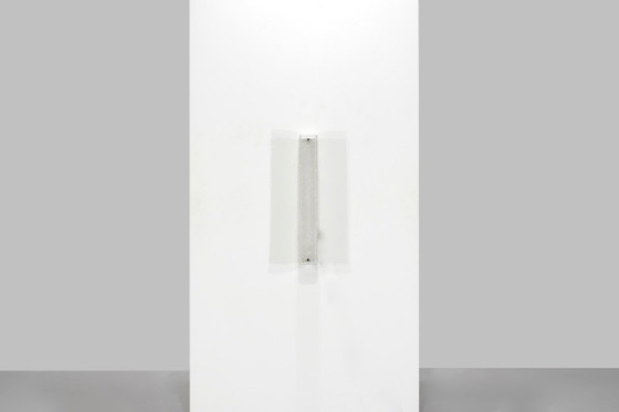 Aplique rectangular de cristal texturizado, Vidrio, Metal, Transparente, 1970 (foto 4 de 15)