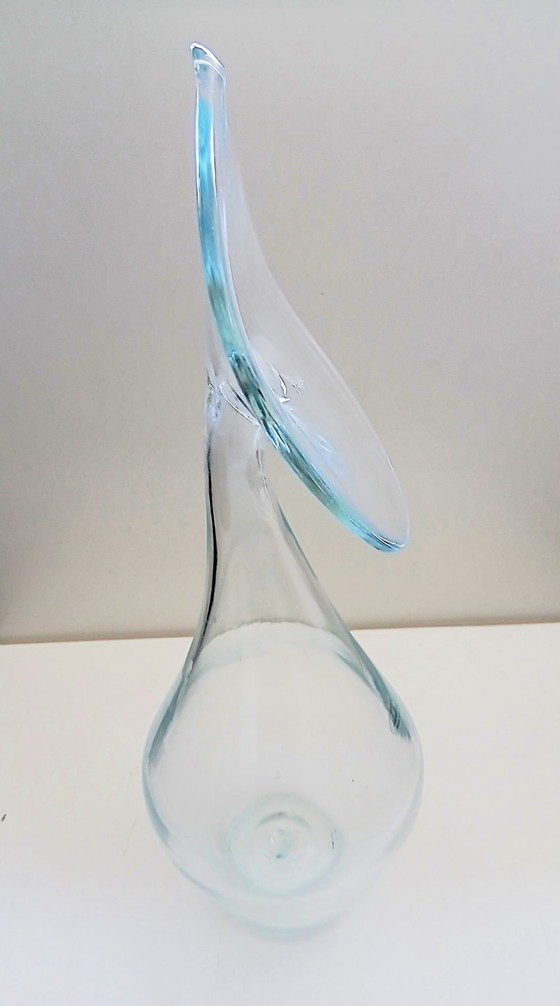 Beautiful hand-blown glass design vase by Gerardo Cardinale, Transparent (photo 6 of 8)