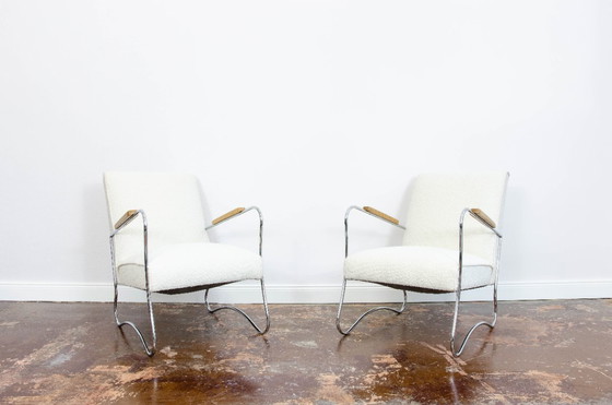 Image 1 of Sillones estilo Bauhaus, años 50, Polonia, juego de 2