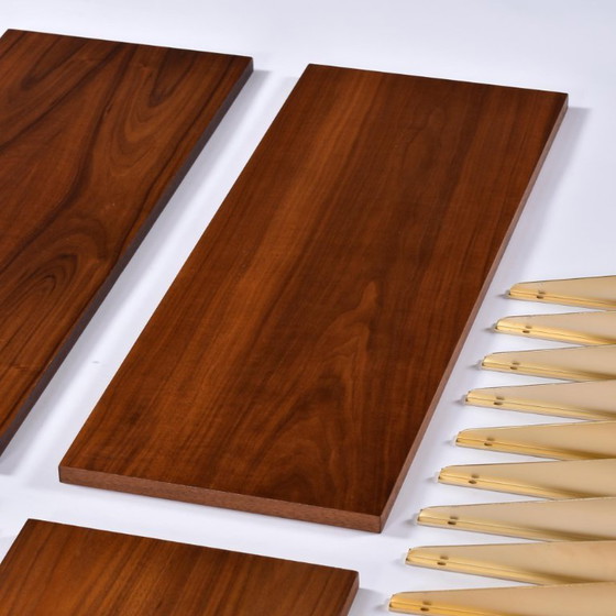 Image 1 of Tension Pole Free Standing Rose Gold Aluminum Omni Wall Unit by George Nelson