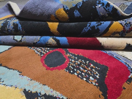 Alfombra de lana anudada a mano – Arte cubista de la guitarra de Pablo Picasso, 260x190cm – Wool (photo 8 of 10)