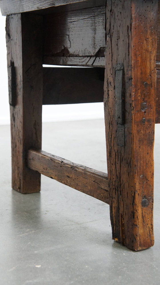 Image 1 of Antique Spanish Coffee Table From The 17th Century With Two Drawers