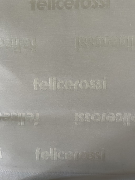 Fauteuil Felicerossi en cuir robuste marron/blanc