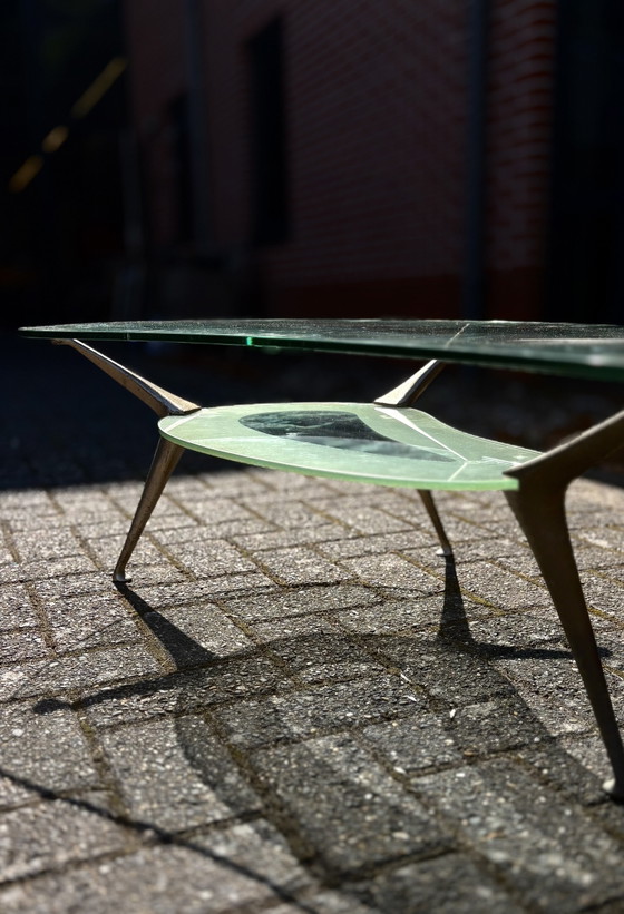 Vintage Bontempi Coffee Table – Glass, Metal (photo 6 of 6)