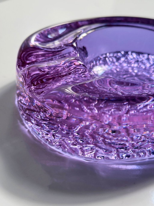 Vintage Glas Aschenbecher 70er Italien Palo Santo Schale Murano Alexandrit Mid Century 70er 1970 Neodym Zelezny Brod ZBS Flieder