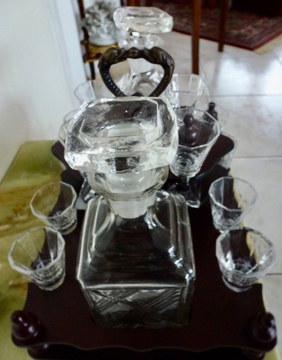 Image 1 of Meuble à boissons - Noyer - Cave à alcools - Marqueterie.