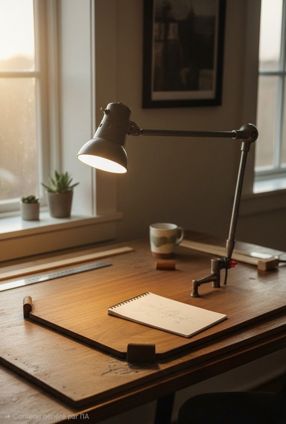 Image 1 of Vintage architect's lamp - LUMINA France - 1950s/60s