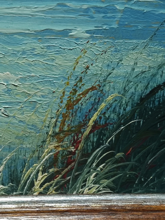 Image 1 of Houten schilderij van de zee