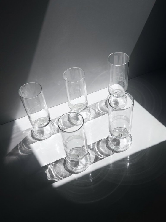 5 Campari „Greca“ Bitterglazen van Matteo Thun voor Alessi, Italië 1986, met originele doos (photo 5 of 9)
