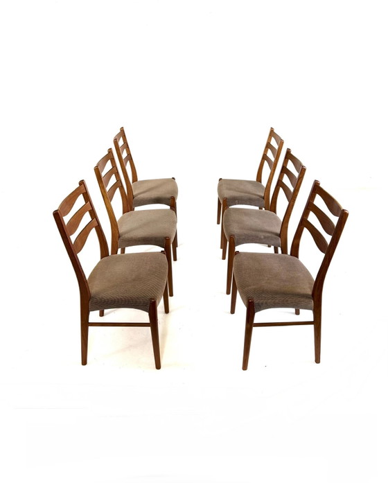 Image 1 of 6x vintage eetkamerstoel, Arne Wahl Iversen ‘60