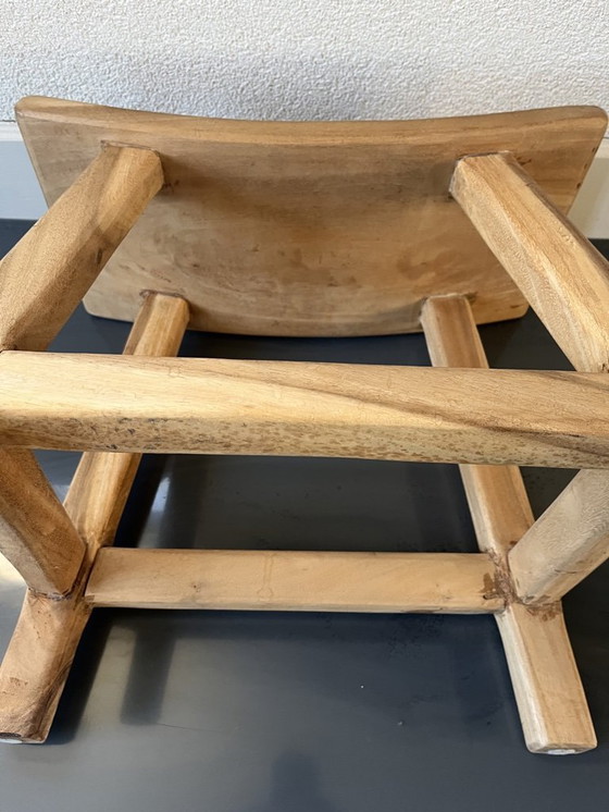 Image 1 of Teak houten kruk