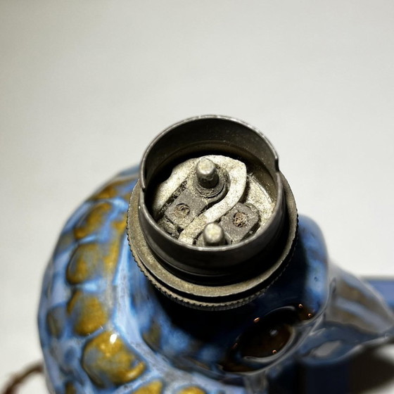 Art Deco Pelican Sculpture Lamp Base in Fine Glazed Stoneware, 1930 – Table lamps, Ceramic (photo 9 of 12)
