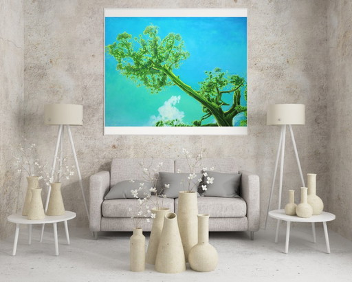 Original Oil Painting Modern Art Landscape Sky Witness The Time. Dawn – schilderijen tekeningen, Canvas (photo 2 of 7)