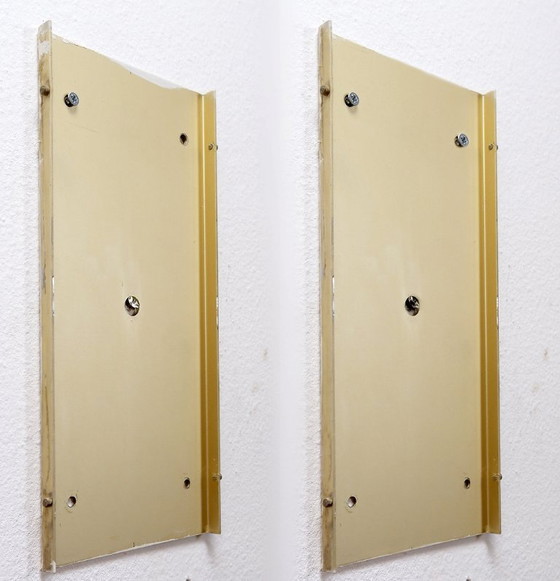 Image 1 of Paar vergoldete Aluminium-Wandleuchten von Jules Wabbes - 2 Paare verfügbar (2)