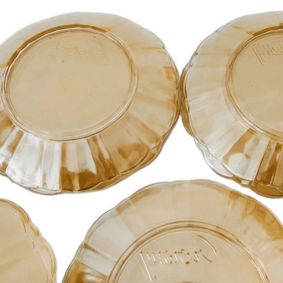 Image 1 of Set aus zehn Crowny-Desserttellern, Perlmutt-Pfirsich, 1960er Jahre