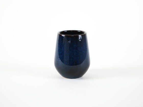 Image 1 of Navy blue ceramic vase, Danish design, 1970s, made in Denmark