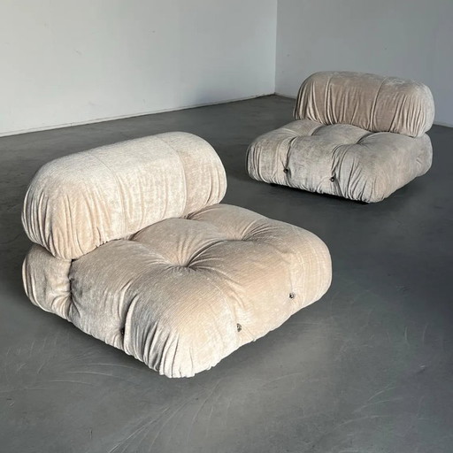 Iconic Camaleonda  Seating Set by Mario Bellini for C&B Italia with Gli Scacchi  Complements