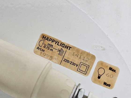 Image 1 of Happy Light - 'Fan' - lampada da parete - vetro pressato - metallo - anni '90