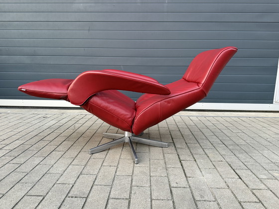 Image 1 of Poltrona relax Jori Symphony, recente, in pelle Celia rossa, taglia media, in ottime condizioni!