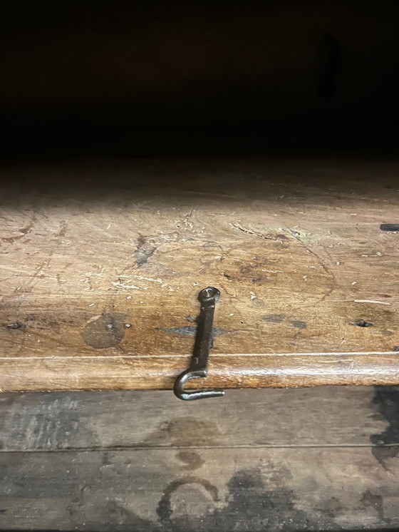 Image 1 of A very small rustic walnut sideboard