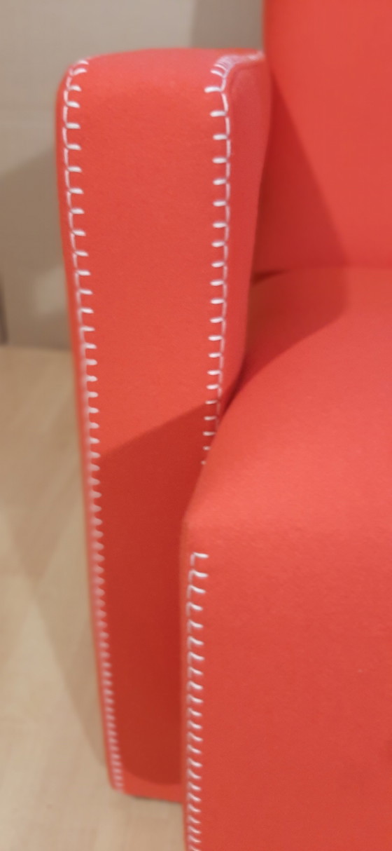 Image 1 of Cassina 2 Poltrona 637 Utrecht Nuova Mai Usata Lampo Rosso Lana 13L