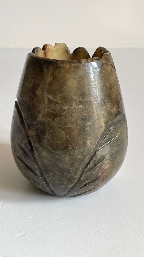 Image 1 of Bougeoir Pierre d'Albâtre Italy Vintage