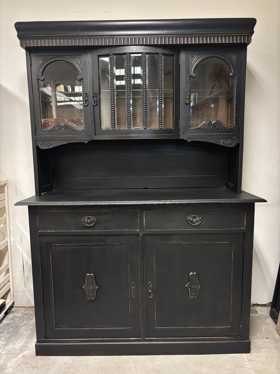 Vintage Buffet Cabinet – Sideboard cabinet, Glass, Wood (photo 3 of 10)