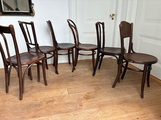 Image 1 of 6 Mixed Thonet chairs