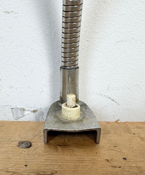 Image 1 of Lampada da tavolo vintage a collo di cigno grigia italiana di GCME, anni '50