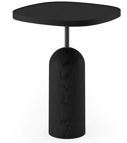 Side Table Doppio With Square Top in Black Oak