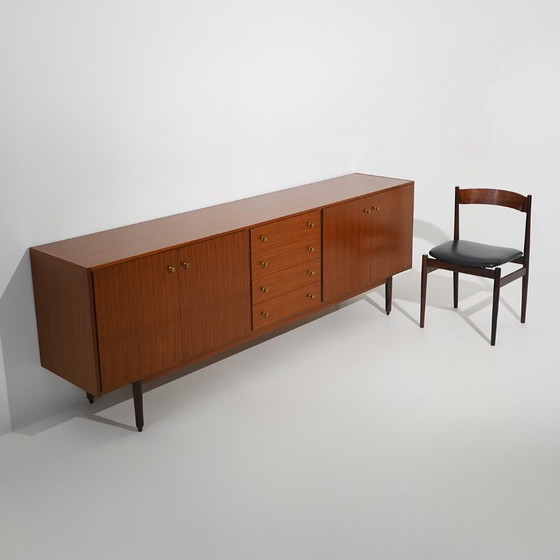 Wooden Sideboard With Brass Knobs, 1960s (photo 15 of 15)