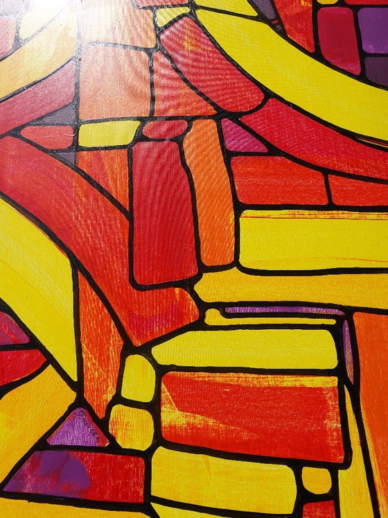 Image 1 of Abstractie A1369 - abstract schilderij XXL