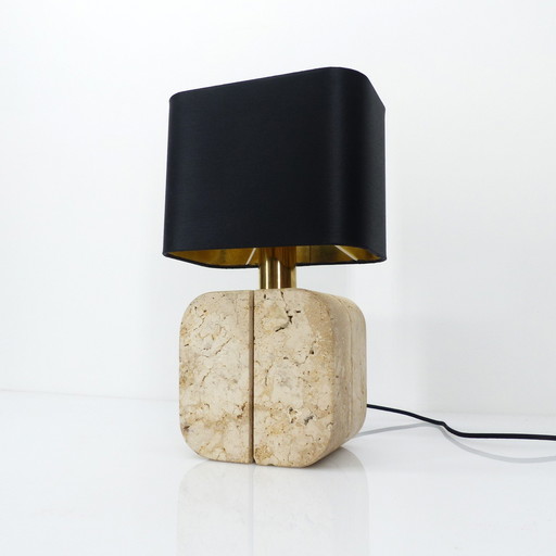 Lampe de table en travertin Fratelli Mannelli Italie 1970