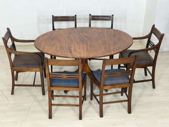 Set di 4 bellissime sedie da pranzo di design inglese | Sedia da scrivania | Sedia in mogano | Sedia vintage (photo 7 of 9)