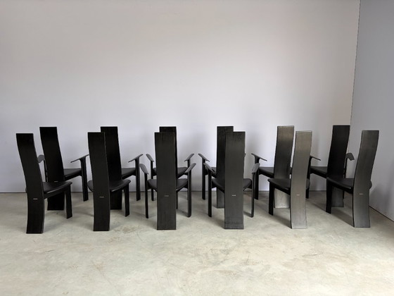 Set Of 12 Iris Chairs By Rob And Dries Van Den Berghe For Van Den Berghe Pauvers, 1990s – Dining chairs (photo 2 of 9)