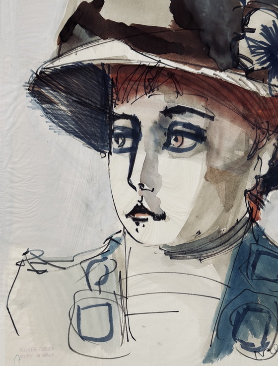 Image 1 of Robert Detheux, dipinto raro del 1963