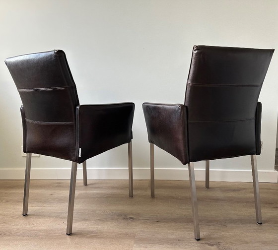 2x Chaise de salle à manger en cuir – Stocks, Chaises de salle à manger, Leather (photo 2 of 5)