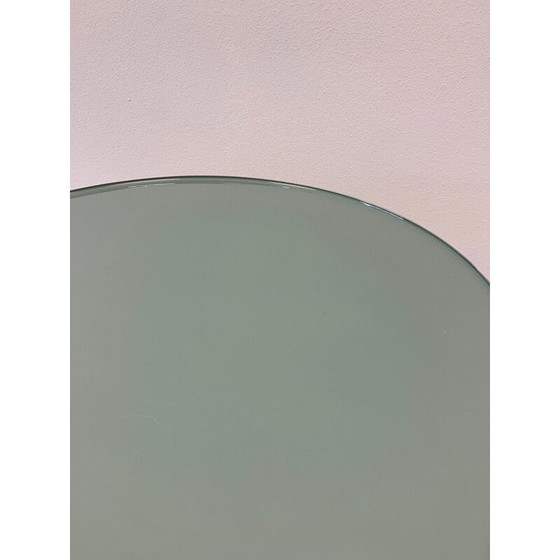 Image 1 of Vintage side table in glossy jade and gold color