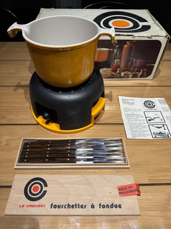 Image 1 of Raro set per fonduta Le Creuset di Enzo Mari, anni '70