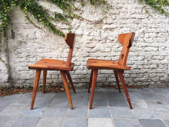Image 1 of set van 2 vintage stoelen van Jacob Kielland-Brandt voor I. Christaensen