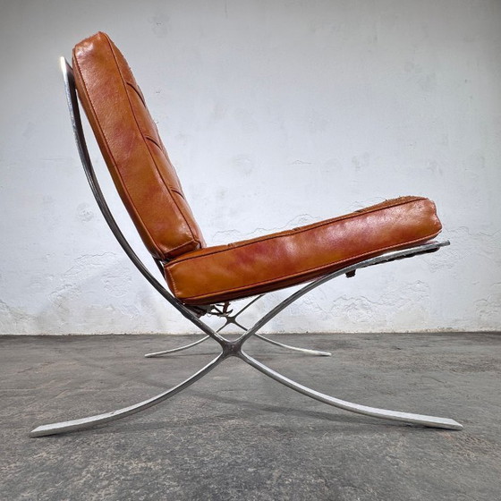 Image 1 of Barcelona Style Lounge Chair, Vintage Reproduction