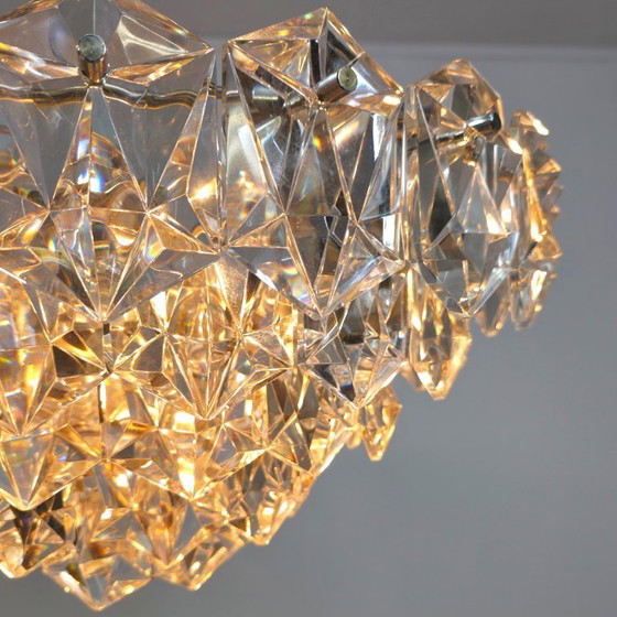 Image 1 of Kinkeldey XL chandelier 60s cut glass mid century