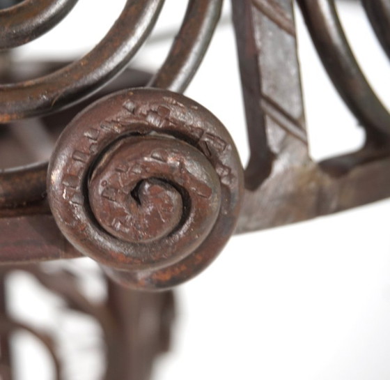 Image 1 of Lampadaire Art Nouveau en fer forgé, 1920