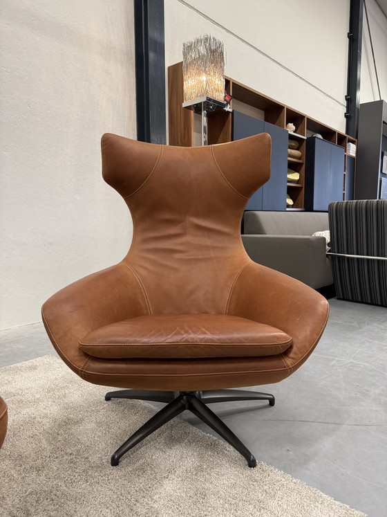 Image 1 of Leolux Caruzzo Relaxfauteuil met poef Danza leer
