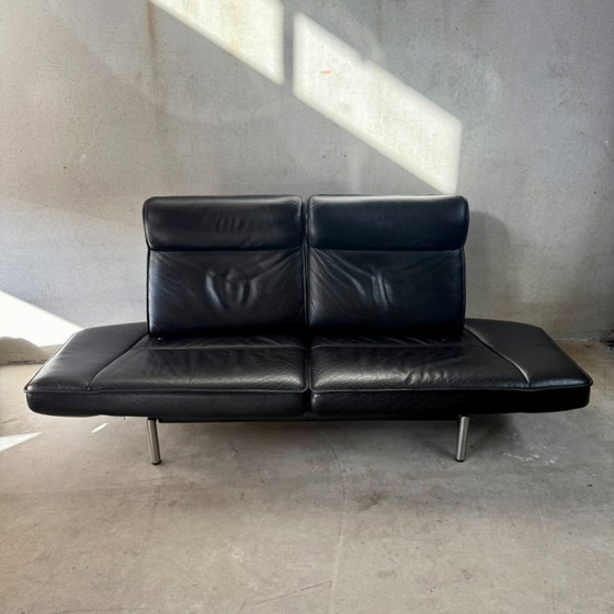 De Sede DS-450 Black Leather 2-seater Sofa Twist, 2 seaters (photo 8 of 9)