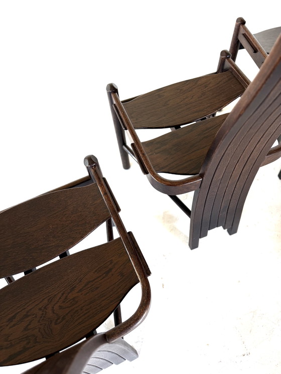 Image 1 of Set of 6 vintage Allmilmö dining chairs, 1980s