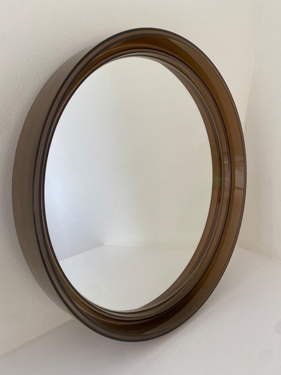 Image 1 of Mid-Century GILAC Smoked Acryl Wandspiegel Vintage - France - 1970s