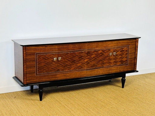 Aparador Art Déco de ébano de Macassar, Francia, década de 1940